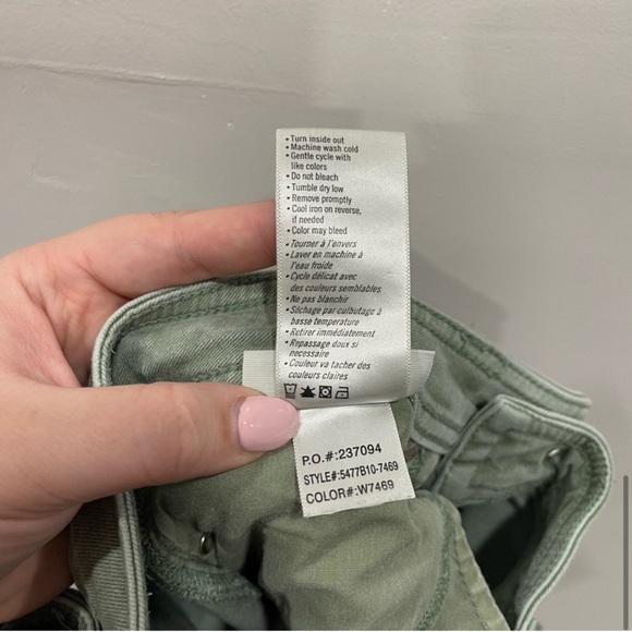 Paige Hoxton Skinny Ankle Cargo Pants in Green Size 27 - Picture 12 of 12